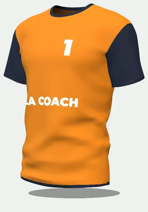 Maillot d'EVJF doré avec le marquage La Coach, numéro 1